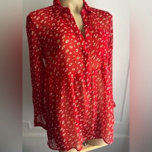 Primark Top, Size 10, red